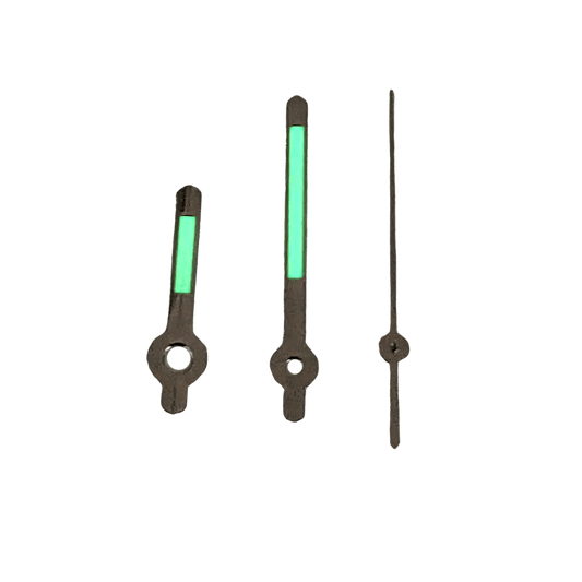 Quartz hands - Baton Silver (Swiss C1 Green Lume)