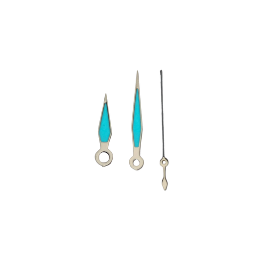 Quartz hands - Pilot/Flieger Silver (Swiss BGW9 Blue Lume)