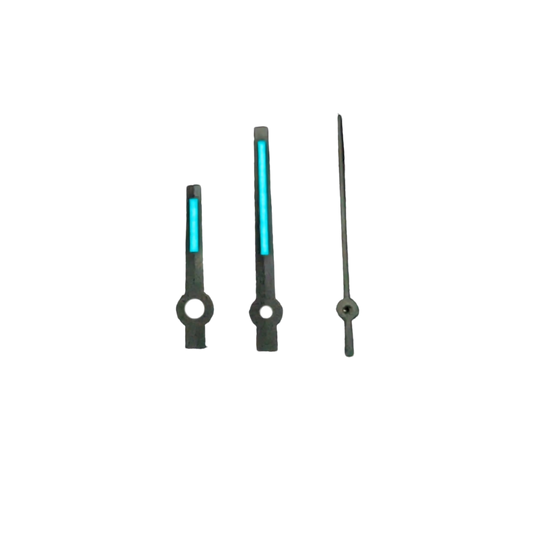 Quartz hands - Baton Silver (Swiss BGW9 Blue Lume)