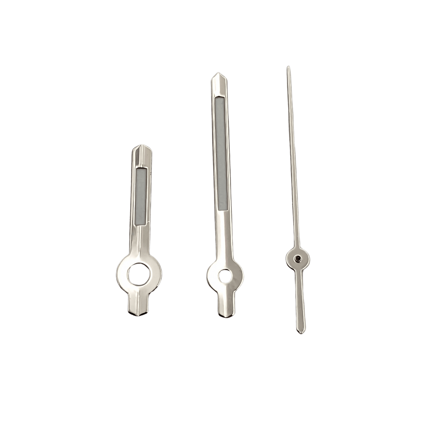 Quartz hands - Baton Silver (Swiss C1 Green Lume)