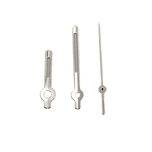Quartz hands - Baton Silver (Swiss C1 Green Lume)