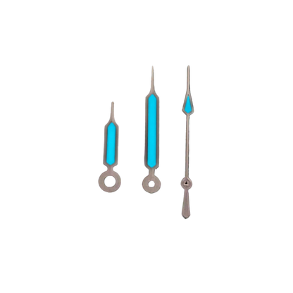 Quartz hands - Syringe Silver (Japanese Blue Lume)
