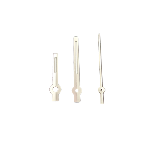 Quartz hands - Baton Silver (Swiss BGW9 Blue Lume)