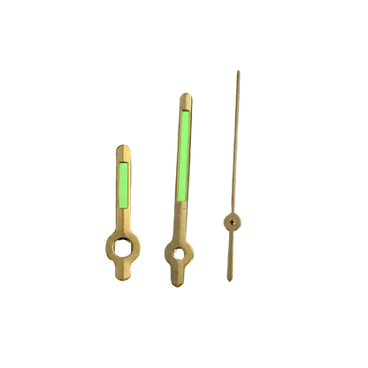 Quartz hands - Baton Gold (Swiss C1 Green Lume)